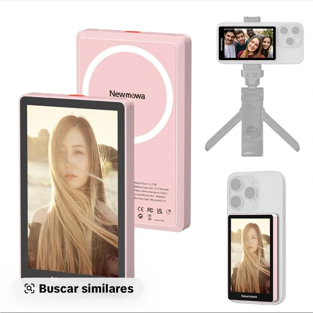 Magnetic Phone Vlog Selfie Screen - White